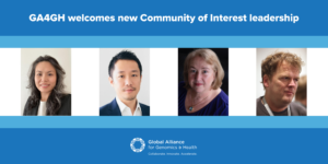 Headshots of Kelly Shen, Toyofumi Fujiwara, Ada Hamosh, and Andra Waagmeester