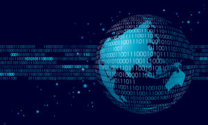 Image of globe with numbers in front of it