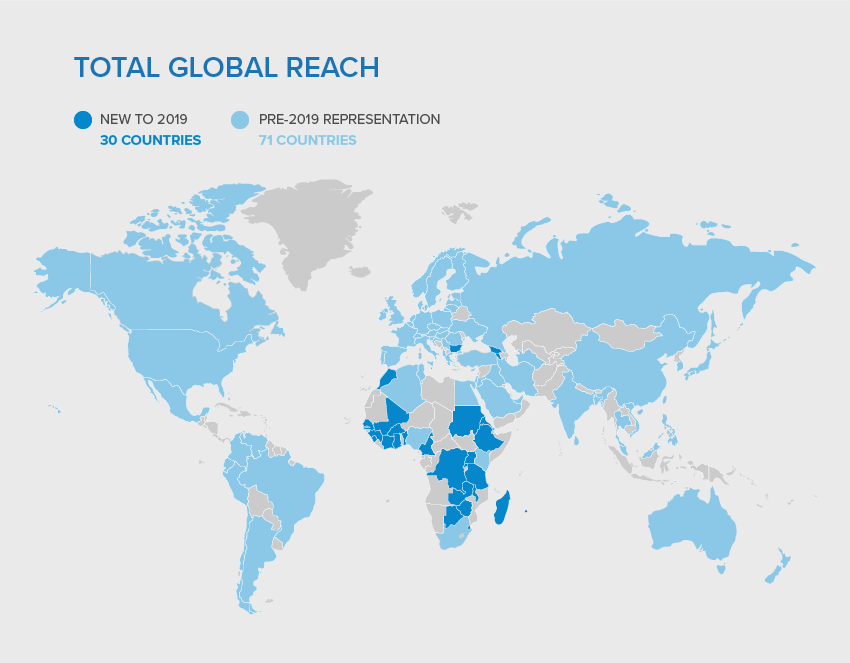 GA4GH's 2019 global reach